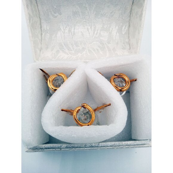 Glass Angel Figures Comfort Box White Brocade Box Tassel 4 In Holiday Religious - Picture 13 of 15